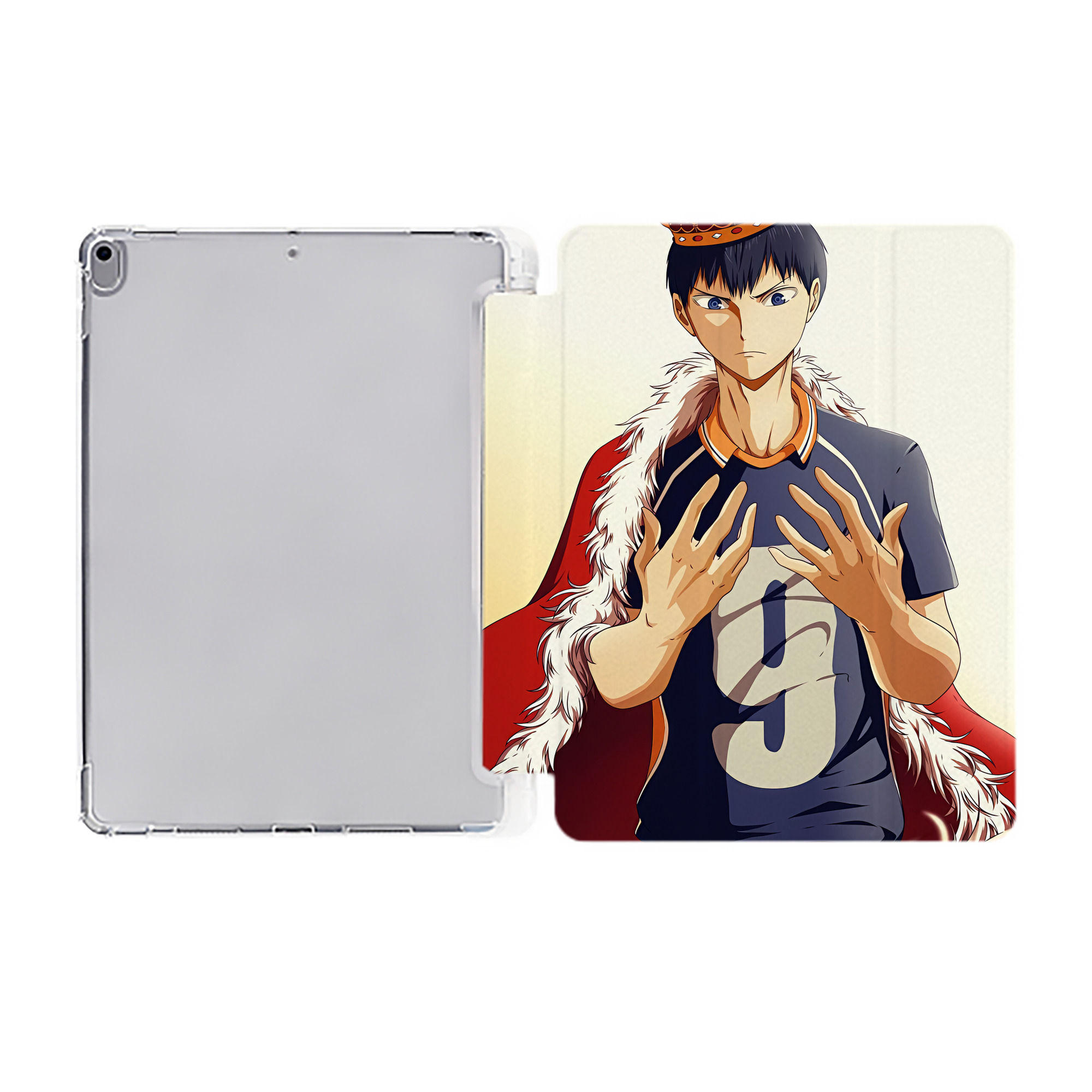 （画像用） ハイキュー!! Haikyu!! IPad ケース ペン収納付き 三つ折りスタンド PUレザー×シリコン 対応機種9.5/10.5/10.9インチ